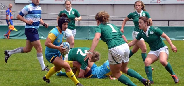 Action from Ireland v Ukraine. Photo Credit T VDP