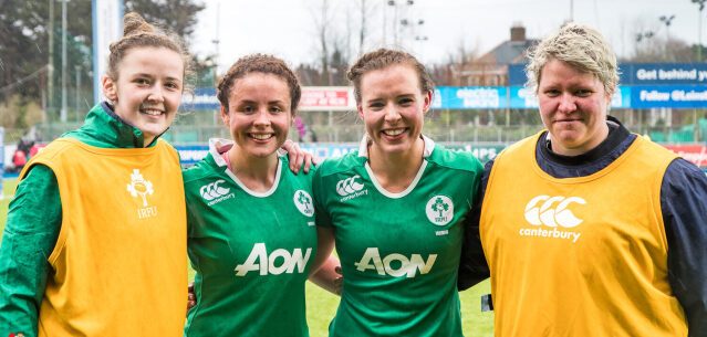 Nikki Caughey, Larissa Muldoon, Claire McLaughlin, Ilse van Staden, Ireland Women