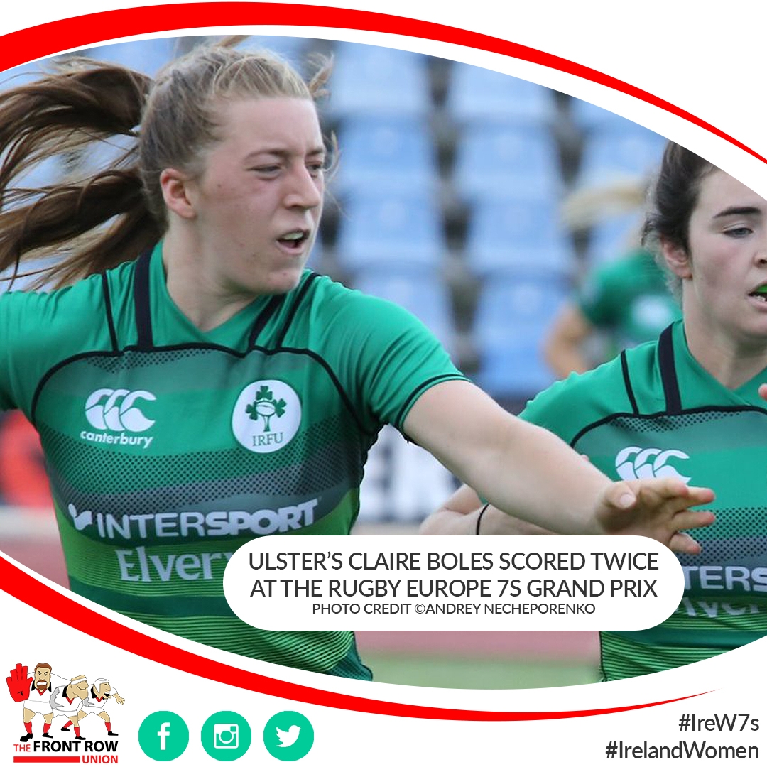 Ulster's Claire Boles picked up two triUlster's Claire Boles picked up two tries in the Ukraine 7s Grand Prix. ©Andrey Necheporenko