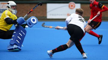 Action from the Seasonal Friendly match between Banbridge HC and Banbridge Academy on Saturday 30 December 2023. © FRU SPORTS 2023.