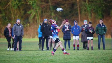 Action from the Medallion Shield match between Dalriada and Rainey Endowed on Saturday 6 January 2024. © FRU SPORTS 2024.
