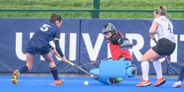 Action from the Irish Junior Cup match between Ulster University Elks II and Avoca II on Saturday 10 February 2024. Photo: Cyril Boyd. © FRU SPORTS 2024.