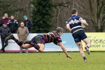 Action from the match between Instonians and Wanderers on Saturday 17 February 2023. © FRU SPORTS 2023.