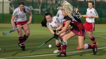 Action from the Senior 2 match between Larne and Owls on Saturday 24 February 2024. Photo: John McMurtry. © FRU SPORTS 2024.