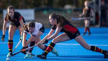 Action from the Senior Friendly match between Banbridge Academy and Royal School Armagh on Tuesday 27 February 2024. Photo: John McMurtry. © FRU SPORTS 2024.