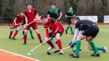 Action from the Burney Cup Semi Final match between Banbridge Academy and Sullivan Upper0 on Wednesday 28 February 2024. Photo: John McMurtry. © FRU SPORTS 2024.