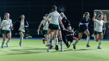 Action from the Junior Cup match between Owls II and Queen's University IV on Wednesday 6 March 2024. Photo: John McMurtry. © FRU SPORTS 2024.