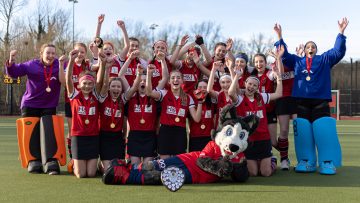 Action from the Junior Plate match between Rainey Endowed and Antrim Grammar on Wednesday 13 March 2023. Photo: John McMurtry. © FRU SPORTS 2023.