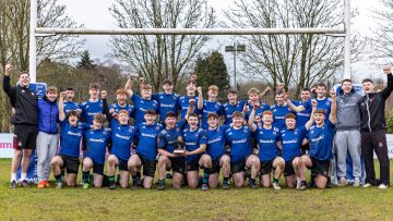 Action from the Goldsborough Trophy Final match between Instonians and Queen's University on Monday 1 April 2024. Photo: John McMurtry. © FRU SPORTS 2024.