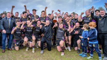 Action from the match between Instonians and Skerries on Saturday 6 April 2024. Photo: Cyril Boyd. © FRU SPORTS 2024.