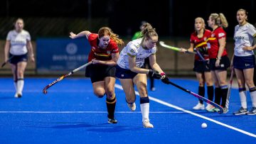 Action from the Junior 2 Playoff match between Banbridge II and Ulster University Elks II on Wednesday 17 April 2024. Photo: John McMurtry. © FRU SPORTS 2024.