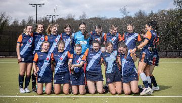 Action from the Junior Cup match between Queen's University IV and Lisnagarvey III on Saturday 20 April 2024. Photo: John McMurtry. © FRU SPORTS 2024.