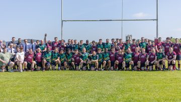 Action from the match between Academy and Old Blues on Saturday 18 May 2024. Photo: John McMurtry. © FRU SPORTS 2024.