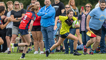 Action from the U16 Girls match between Ulster and EIRA on Saturday 27 July 2024. Photo: John McMurtry. © FRU SPORTS 2024.