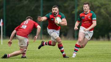 Action from the Junior Friendly match between Randalstown and Larne on Saturday 3 August 2024. Photo: John McMurtry. © FRU SPORTS 2024.
