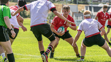 Action from the U17 Friendly match between Ulster and Leinster North on Friday 9 August 2024. Photo: John McMurtry. © FRU SPORTS 2024.