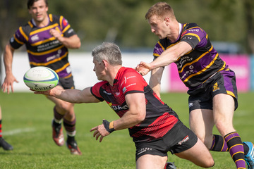 Action from the Ulster Premiership match between Instonians and City of Armagh on Saturday 31 August 2024. Photo: John McMurtry. © FRU SPORTS 2024.