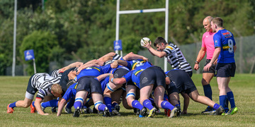 Action from the Championship 2 match between Lisburn and CIYMS on Saturday 31 August 2024. Photo: Cyril Boyd. © FRU SPORTS 2024.