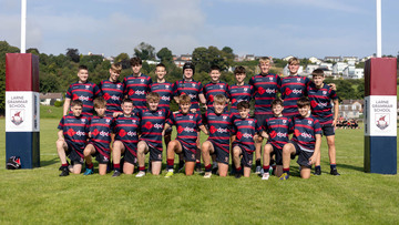Action from the match between Larne Grammar and Rainey Endowed on Saturday 7 September 2024. Photo: John McMurtry. © FRU SPORTS 2024.