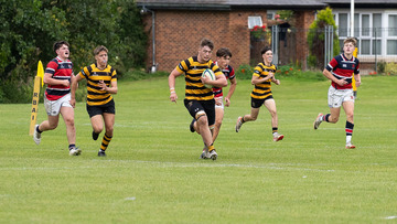 Action from the Schools Friendly match between RBAI and Wesley College on Saturday 14 September 2024. © FRU SPORTS 2024.