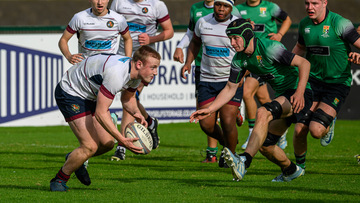 Action from the Senior Friendly match between Belfast Royal Academy and Sullivan Upper on Saturday 5 October 2024. Photo: Cyril Boyd. © FRU SPORTS 2024.