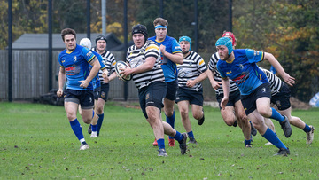 Action from the Forster Cup match between CIYMS 2XV and Lisburn 2XV on Saturday 2 November 2024. © FRU SPORTS 2024.