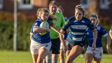Action from the match between Queen's University and Dungannon on Sunday 24 November 2024. Photo: John McMurtry. © FRU SPORTS 2024.