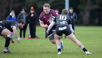 Action from the Junior Shield match between Academy and Ards on Saturday 30 November 2024. Photo: John McMurtry. © FRU SPORTS 2024.
