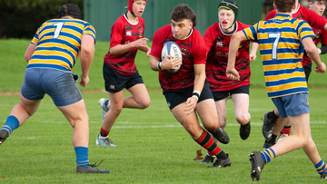 Action from the Medallion Shield match between Belfast High and Cambridge House on Saturday 30 November 2024. © FRU SPORTS 2024.
