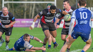 Action from the Championship 1 match between Cooke and Portadown on Saturday 30 November 2024. Photo: Cyril Boyd. © FRU SPORTS 2024.