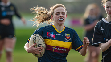 Action from the Girls U18 Cup match between BMLO and Virginia on Sunday 22 December 2024. Photo: John McMurtry. © FRU SPORTS 2024.