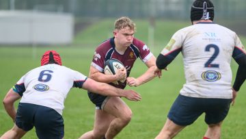 Action from the McCrea Cup match between Academy and Malone 2XV on Saturday 11 January 2024. Photo: Cyril Boyd. © FRU SPORTS 2024.