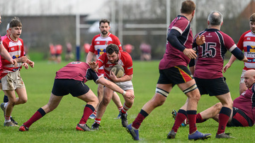 Action from the McCambley Cup match between Academy 3XV and Randalstown 3XV on Saturday 18 January 2025. Photo: Cyril Boyd. © FRU SPORTS 2025.