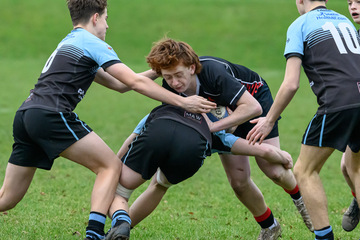 Action from the Medallion Trophy match between Banbridge Academy and Portadown College on Saturday 18 January 2025. Photo: Cyril Boyd. © FRU SPORTS 2025.