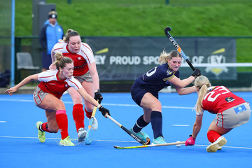 Action from the Denman Ulster Shield match between Ulster University Elks and Pegasus on Saturday 18 January 2025. © FRU SPORTS 2025.