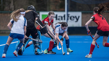 Action from the Junior Cup match between Banbridge Academy and Glenlola Collegiate on Thursday 24 January 2024. Photo: John McMurtry. © FRU SPORTS 2024.