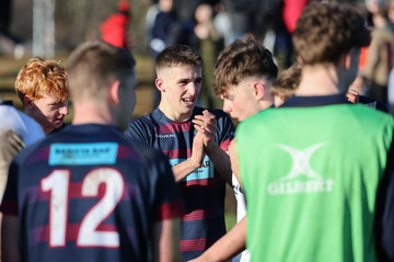 Action from the Schools Cup match between Methodist College and Belfast Royal Academy on Saturday 25 January 2025. © FRU SPORTS 2025.