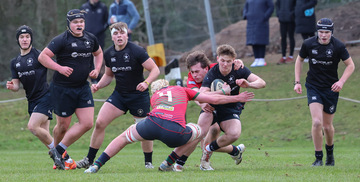 Action from the Subsidiary Shield match between Campbell College and Cilearaine Grammar on Saturday 8 February 2025. © FRU SPORTS 2025.