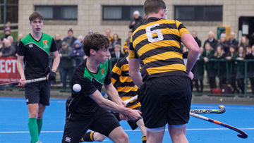 Action from the Burney Cup match between Sullivan Upper School and Royal Belfast Academical Institution on Thursday 27 February 2025. Photo: John McMurtry. © FRU SPORTS 2025.
