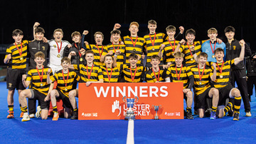 Action from the Burney Cup match between Royal Belfast Academical Institution and Campbell College on Thursday 13 March 2025. Photo: John McMurtry. © FRU SPORTS 2025.