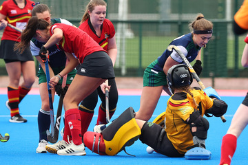 Action from the match between Queen's University and Banbridge on Saturday 22 March 2025. © FRU SPORTS 2025.