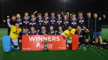 Action from the Kirk Cup Final match between Cookstown and Lisnagarvey on Thursday 3 April 2025. © FRU SPORTS 2025.