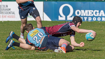 Action from the match between Academy and Belfast Harlequins on Saturday 5 April 2025. Photo: John McMurtry. © FRU SPORTS 2025.