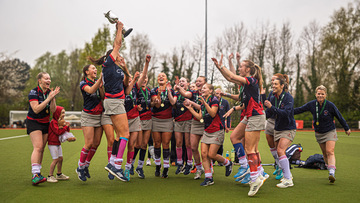 Action from the Irish Hockey Challenge Cup 1 match between Instonians and Dungannon on Saturday 12 April 2025. Photo: John McMurtry. © FRU SPORTS 2025.