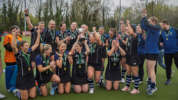 Action from the Irish Hockey Challenge Cup 2 on Saturday 12 April 2025. Photo: John McMurtry. © FRU SPORTS 2025.