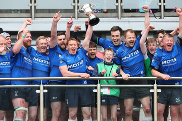 Action from the McCambley Cup match between Omagh 4XV and Ballynahinch 5XV on Saturday 19 April 2025. © FRU SPORTS 2025.
