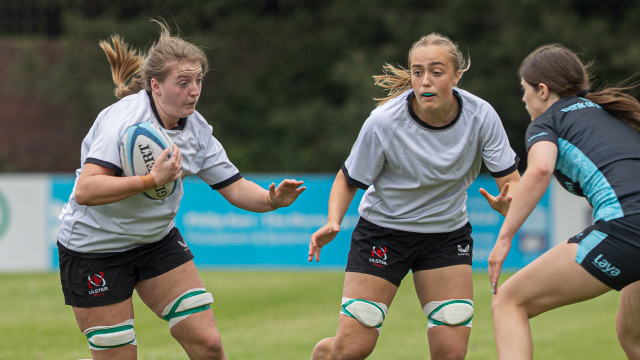 Action from the Representative Friendly match between Ulster Women and Leinster Women on Saturday 26 July 2025. Photo: John McMurtry. © FRU SPORTS 2025.