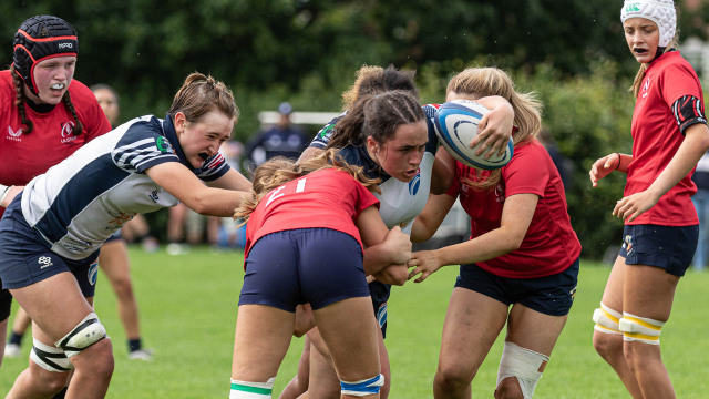 Action from the Representative Friendly match between Ulster U18 Girls and EIRA U18 Girls on Sunday 27 July 2025. © FRU SPORTS 2025.