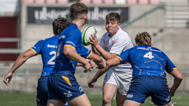 Action from the U18 Club Interprovincial match between Ulster and Leinster on Sunday 17 August 2025. Photo: John McMurtry. © FRU SPORTS 2025.