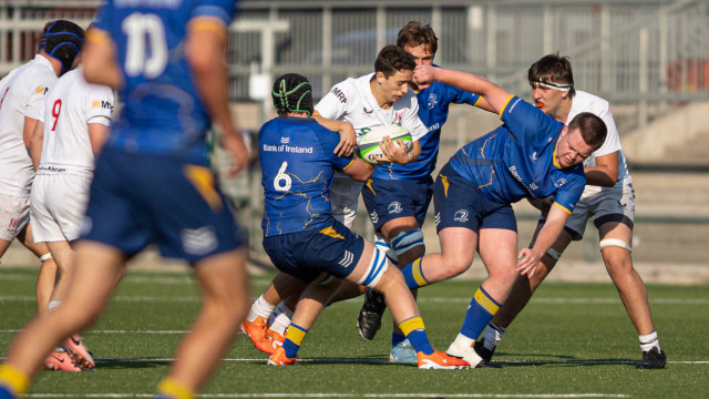 Action from the U19 Men Interprovincial match between Ulster and Leinster on Sunday 17 August 2025. Photo: John McMurtry. © FRU SPORTS 2025.